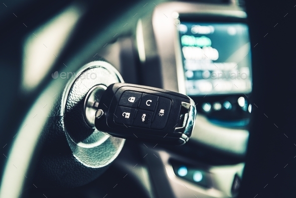 Modern Car Ignition Keys - Stock Photo - Images