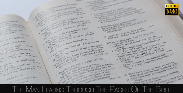 The Man Leafing Through The Pages Of The Bible alt