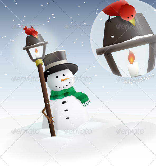 Winter Land : Snowman - Seasons/Holidays Conceptual