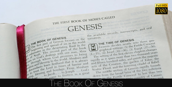 The Book Of Genesis, Stock Footage | VideoHive