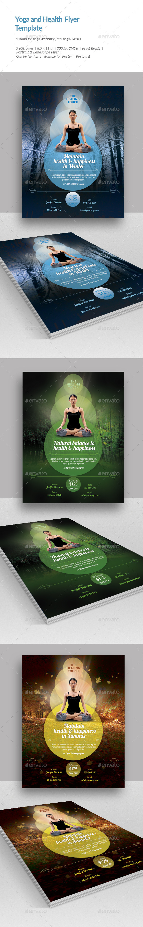 Yoga And Health Flyer Templates By Geon Graphicriver