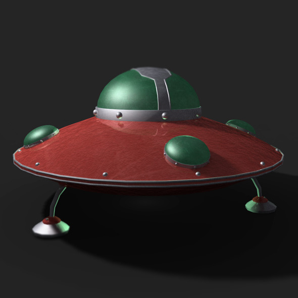 Retro UFO Model - 3Docean 11336753