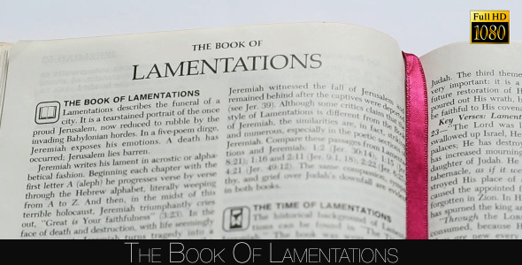 The Book Of Lamentations, Stock Footage | VideoHive