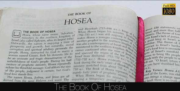 The Book Of Hosea, Stock Footage | VideoHive