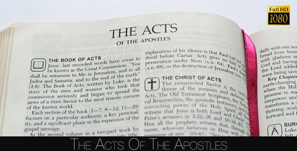 The Acts Of The Apostles, Stock Footage | VideoHive