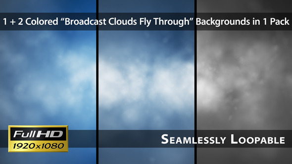 Broadcast Clouds Fly Through - Pack 01