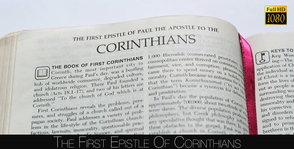 The First Epistle Of Corinthians, Stock Footage | VideoHive