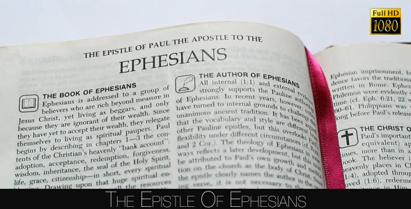 The Epistle Of Ephesians, Stock Footage | VideoHive