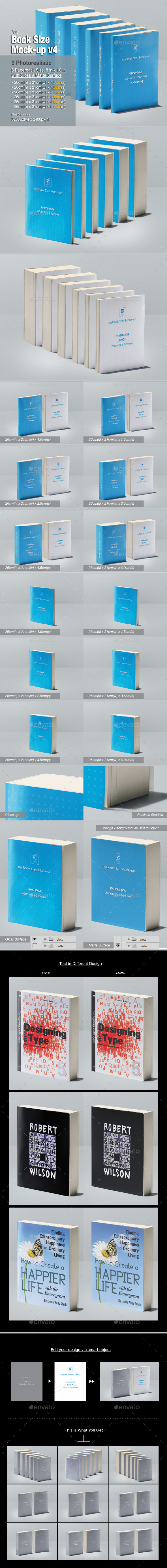 myBook Size Mock-up v4 - Books Print