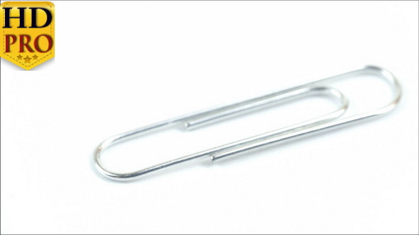 The Metal Paper Clip on a Turn Around View