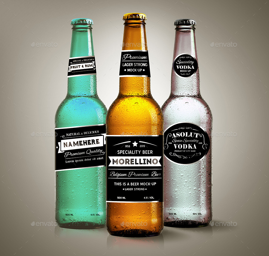 Download Vintage Bottle Mock Up By Arted Graphicriver