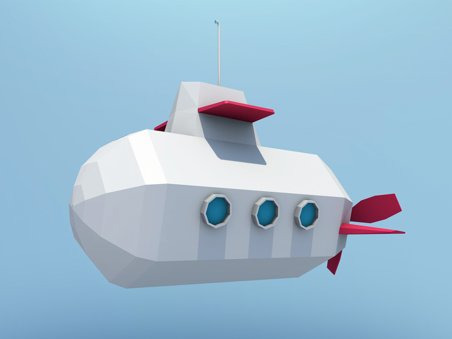 Cartoon Submarine by AntonMoek | 3DOcean