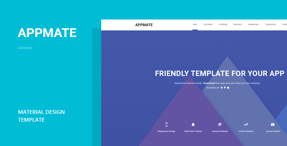 Appmate - Material - ThemeForest 11362695