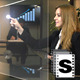 Businesswoman Working With Big Screen  - VideoHive Item for Sale