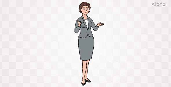 Speaking Woman in Suit (Sectional Set)