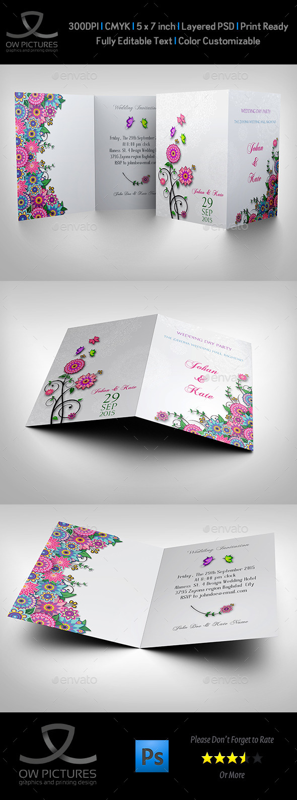 Wedding Invitation Card Template Vol.11