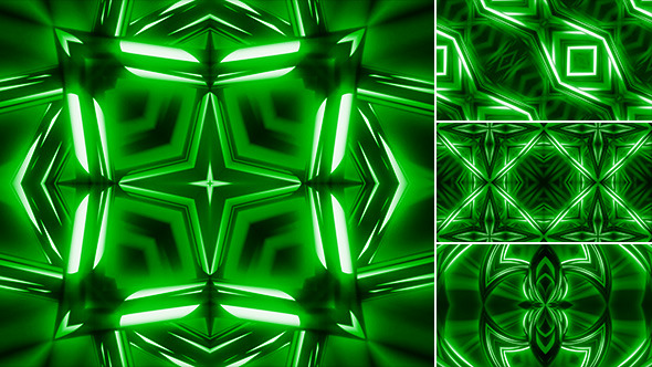 Green Neon Patterns Pack