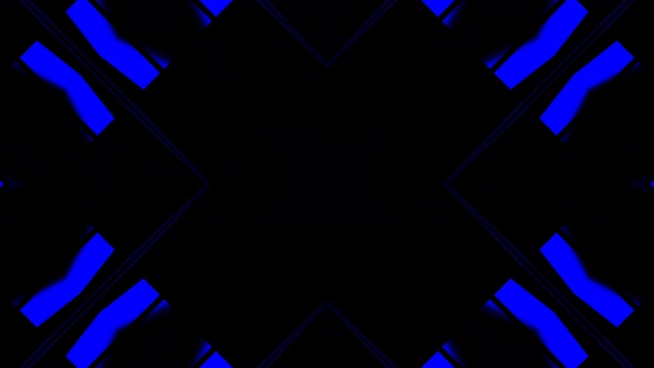 Blue Neon Disco Kaleidoscope alt