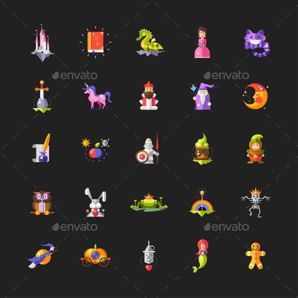 Set of Fairy Tales Icons