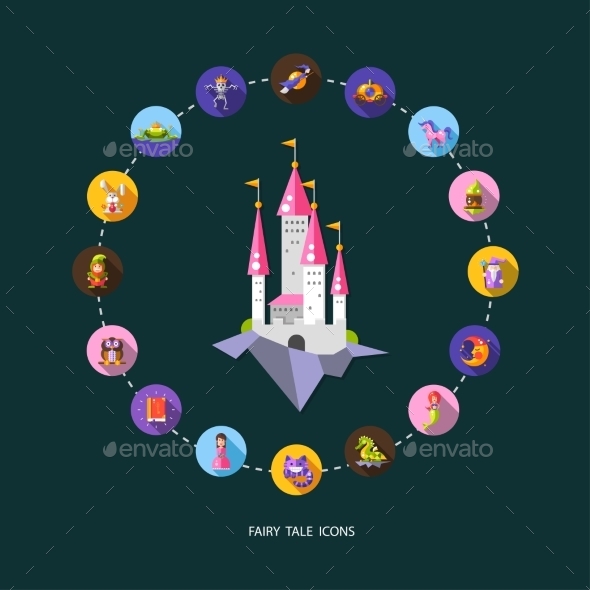 Set of Fairy Tale Icons