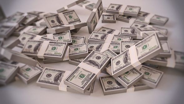 Money Stack Falling / Dollars Bundle Falling alt