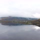 Aerial drone view of Loch Leven in Scotland on a moody misty day - VideoHive Item for Sale