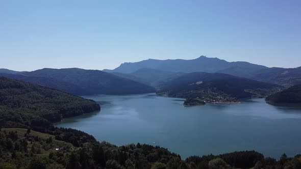 Bicaz Lake Aerial View, Romania alt