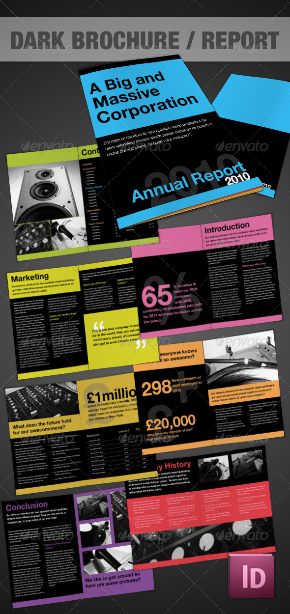 Dark Brochure - InDesign - Corporate Brochures
