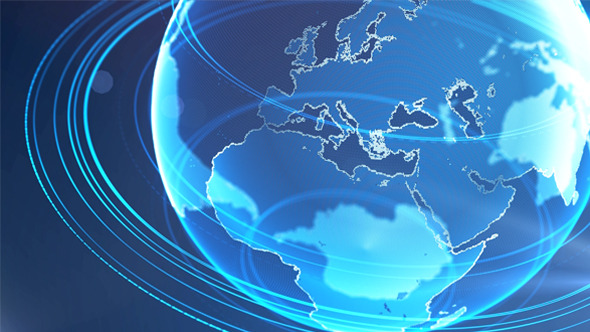 Spining Hologram Globe of Planet Earth alt