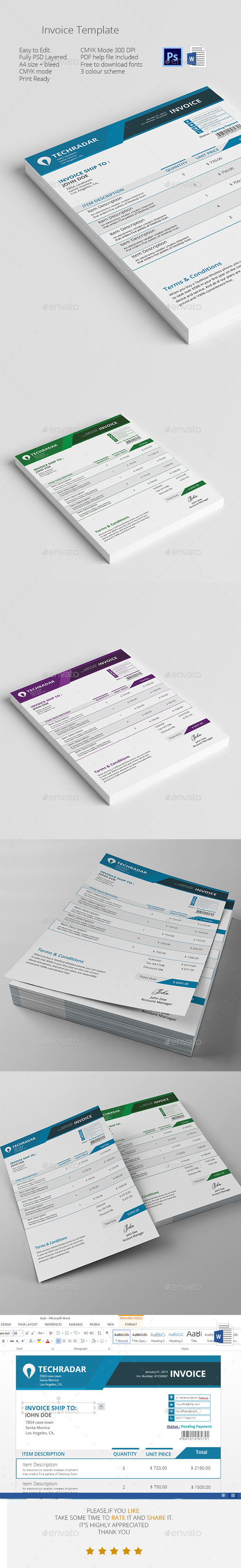 invoice template - Proposals & Invoices Stationery