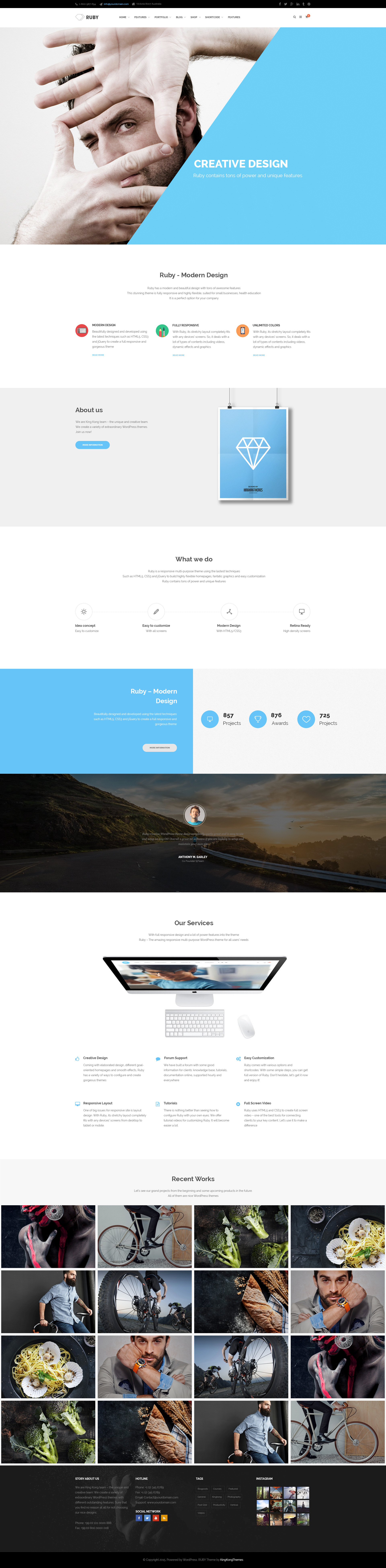 RUBY –  Business Multipurpose PSD Template