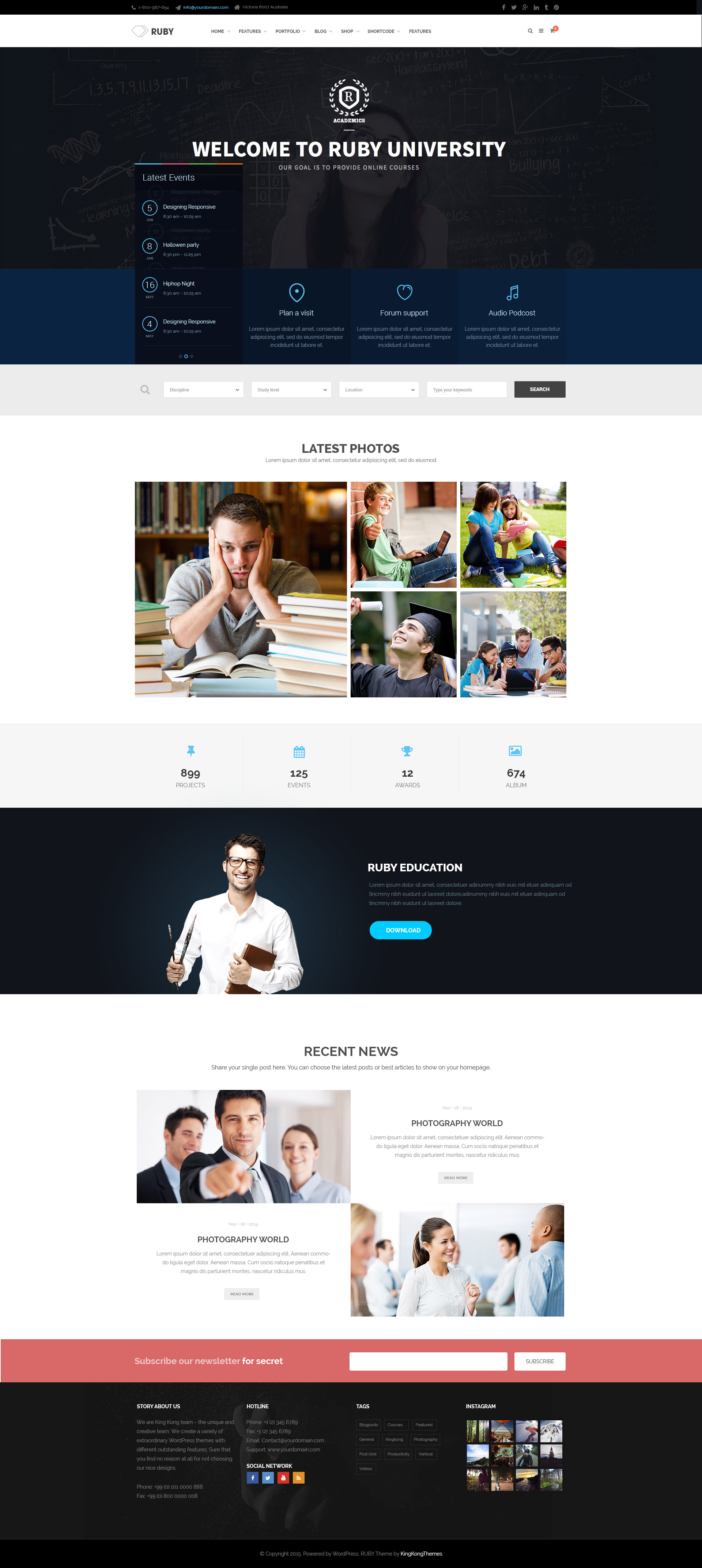 RUBY –  Business Multipurpose PSD Template