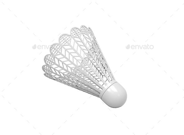 Isolated Plastic Shuttlecock - Objects 3D Renders