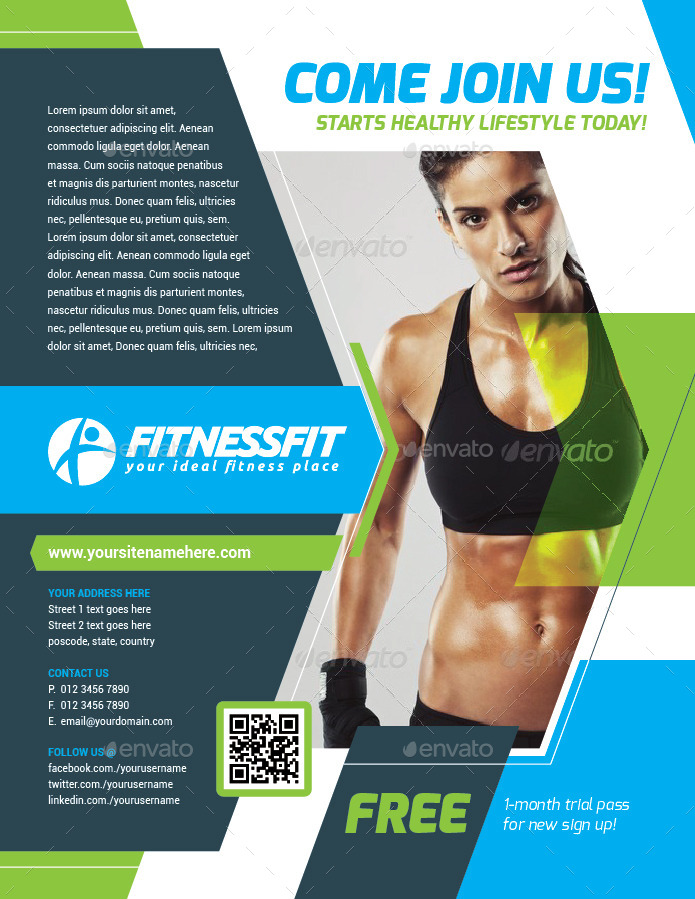 Fitness & Sport Flyer Template Vol.15, Print Templates | GraphicRiver