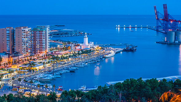 Sunset in Malaga