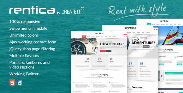 Exceptional Rentica - Renting HTML Template