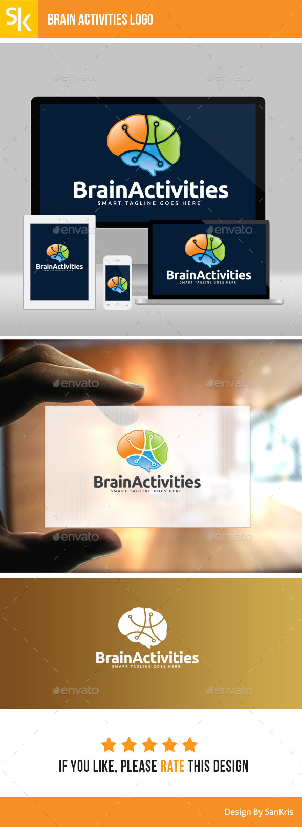 Brain Activity Logo - Symbols Logo Templates
