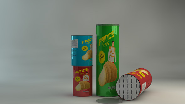 Potato Chips Can - 3DOcean Item for Sale