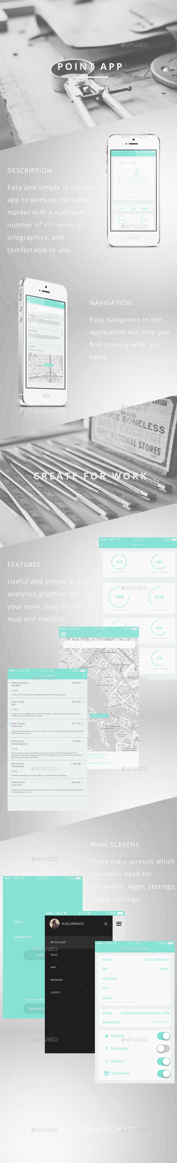 Point App UI - User Interfaces Web Elements