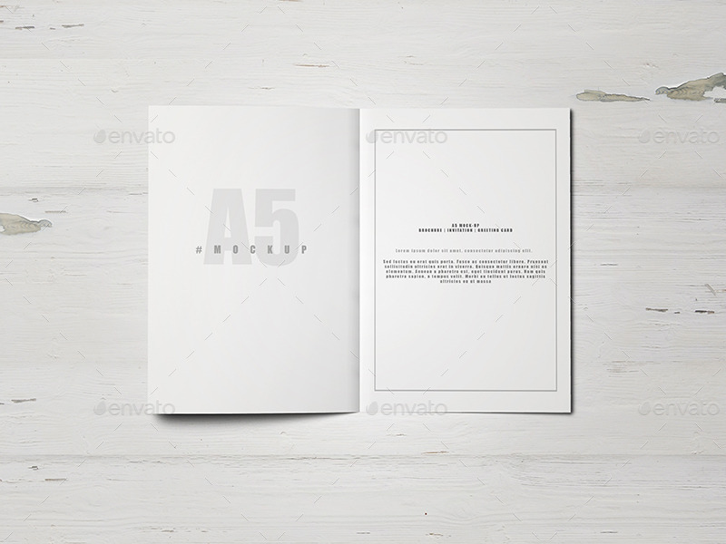 Download A5 Greeting Card / Bi-Fold Brochure Mock-Up by ...