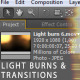 Light transitions &amp; burns (AE project &amp; footages) - VideoHive Item for Sale