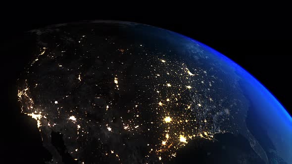 Earth Night To Day North America