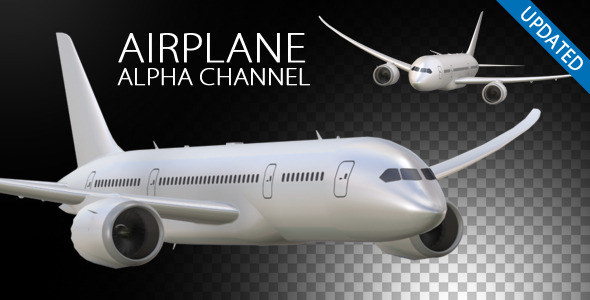 Airplane On Alpha Channel V2