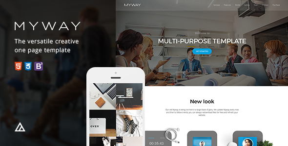 Myway - Onepage Bootstrap Parallax Retina Template