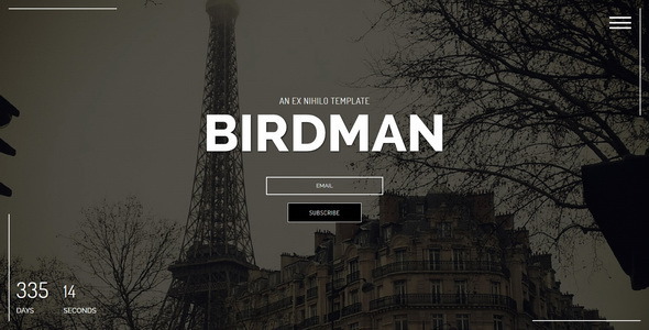Birdman || Responsive Coming Soon Page - Under Construction Specialty Pages