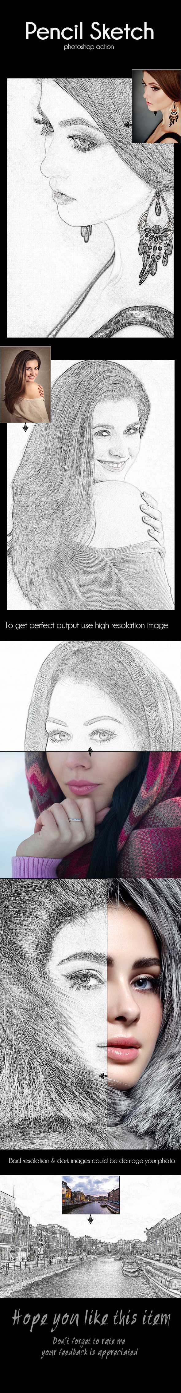 Pencil Sketch - Photo Effects Actions