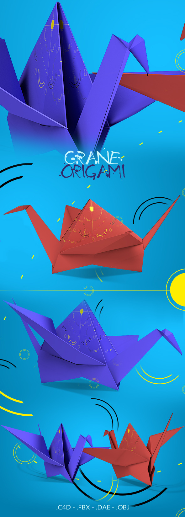 Crane Origami - 3Docean 11425689