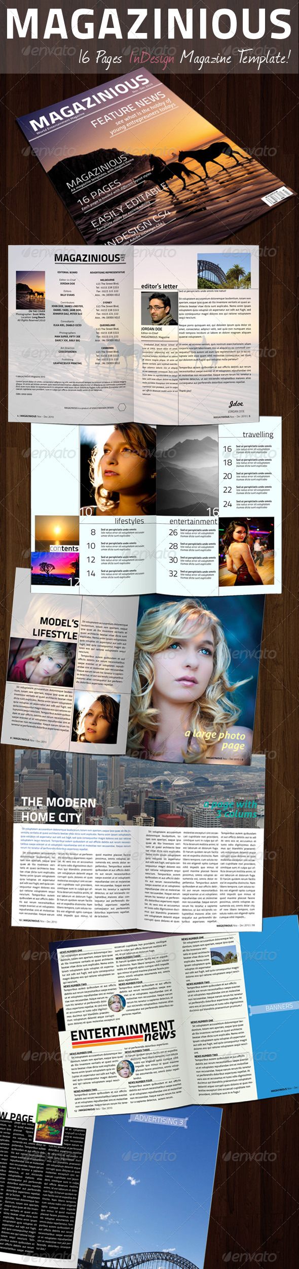 MAGAZINIOUS - InDesign Magazine Template - Magazines Print Templates