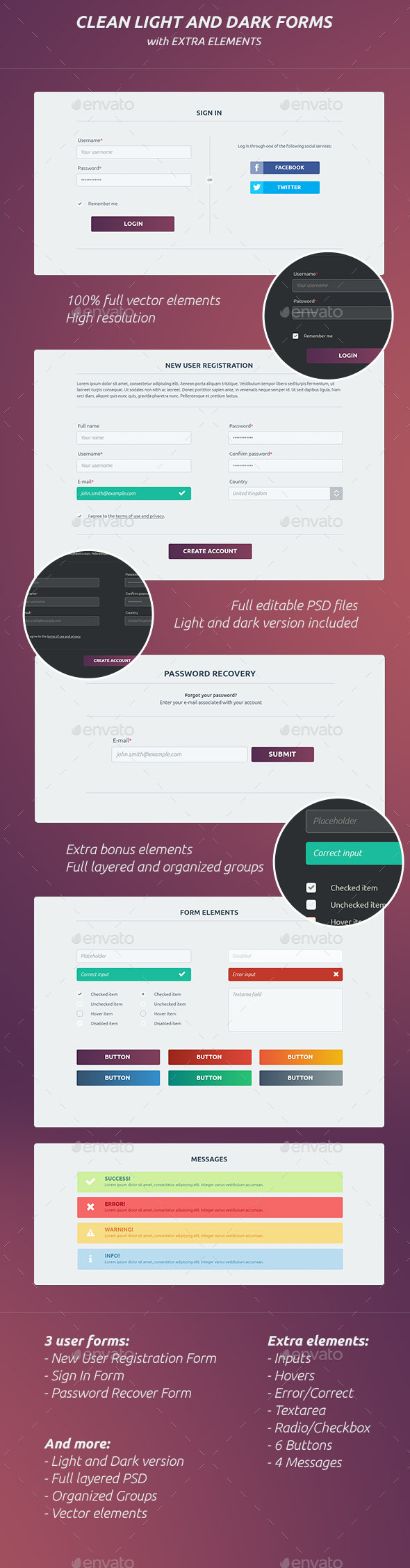 dark form templates from graphicriver website forms templates