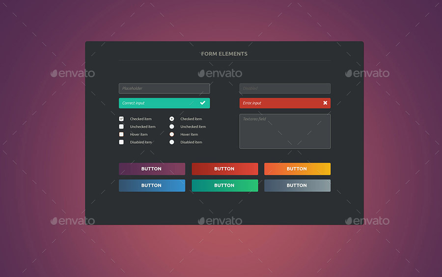 Clean Light And Dark Forms, Web Elements | GraphicRiver